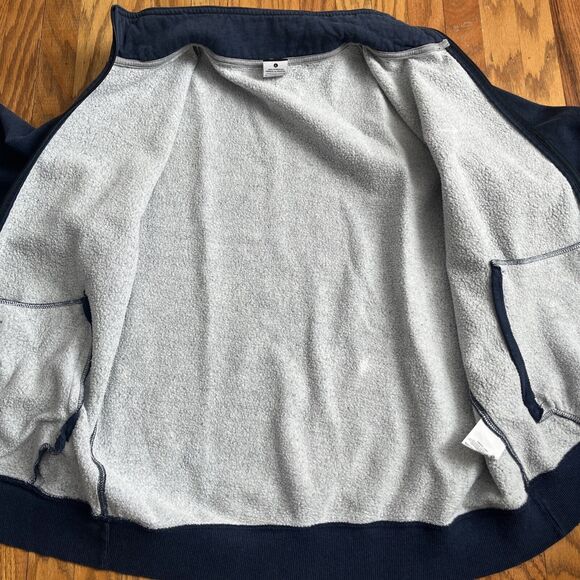 Nike Essentials Swoosh Mens Large Full Zip Up Long Sleeve High Neck Jacket Navy - Picture 7 of 9